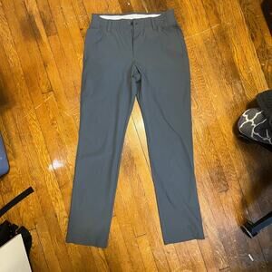 Under AArmour Mens 30x32 Gray Performance Golf Pants Stretch Athletic Polyester